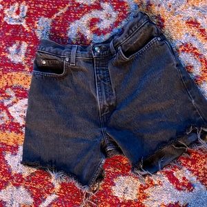 lands end denim shorts